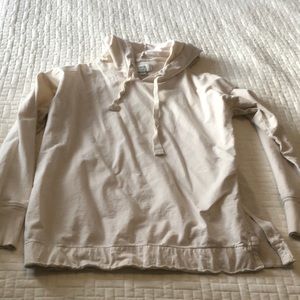 AERIE light sand color hoodie with split sides